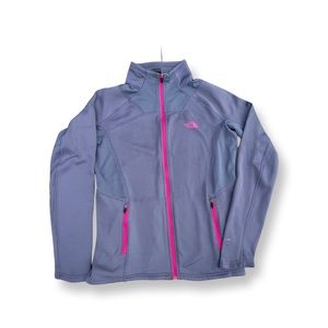 Northface Flashdry Activewear Zip Size Medium Purple and Pink